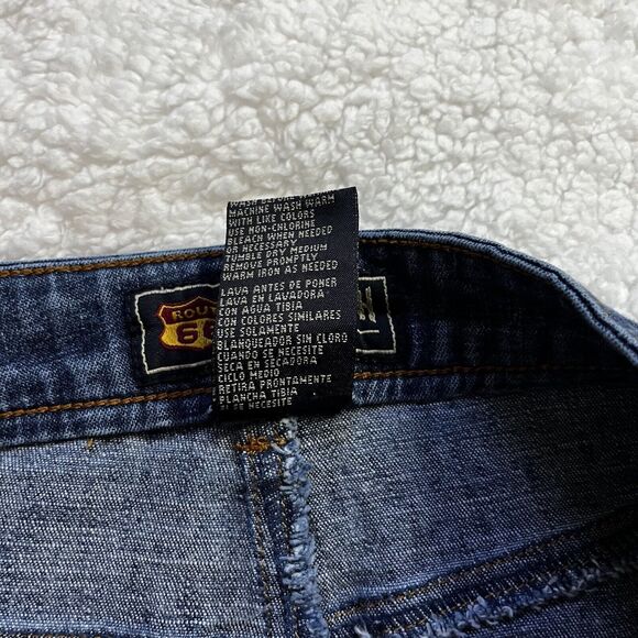 Route 66 Skirt Womens Size 12 Jean Denim Stretch 5 Pocket Vent Blue Casual - Picture 3 of 5